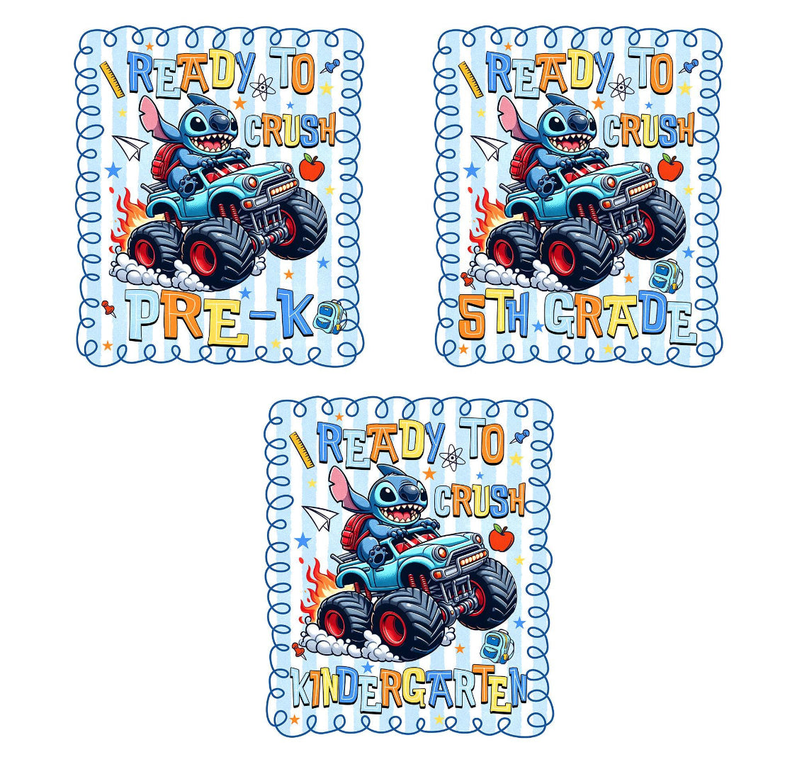 1026 - Blue Alien Back to School Blue