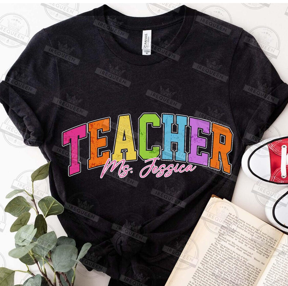 1018 - Back to School Staff Bright Rainbow