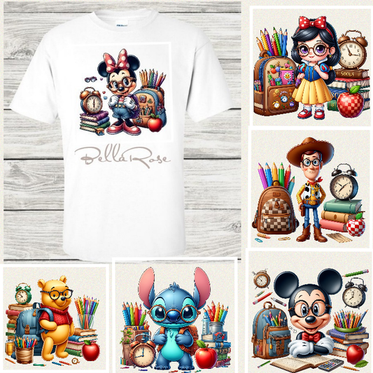 1004-Character Back To School Shirts