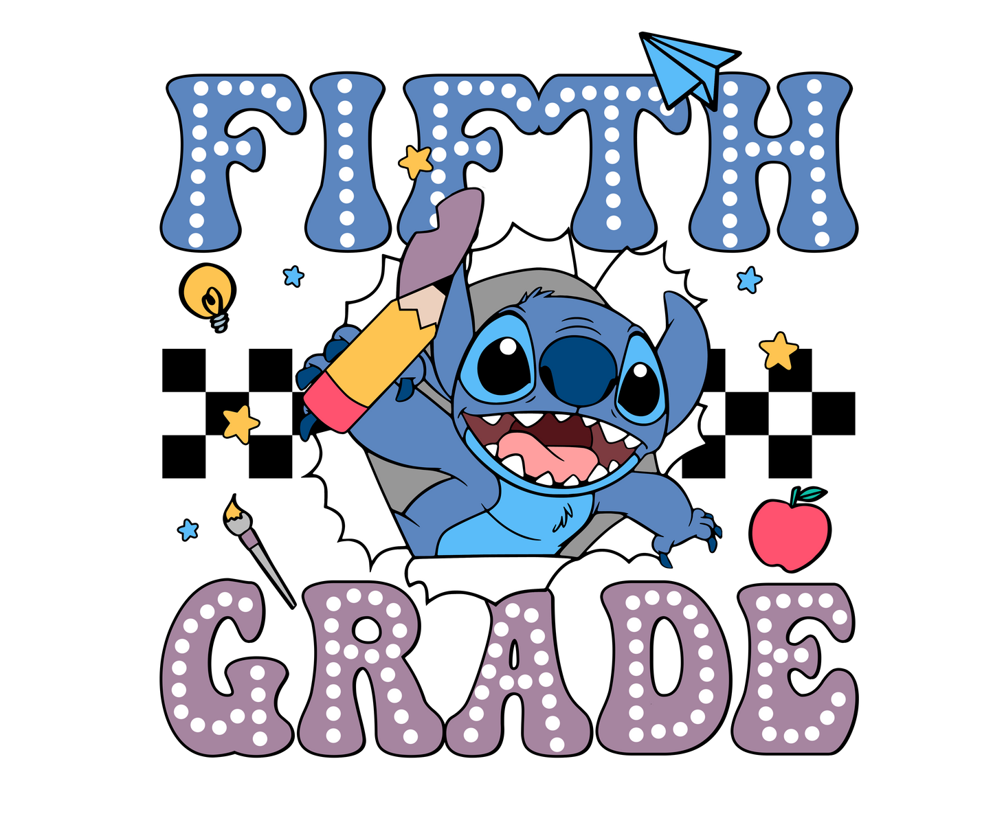 1002-Blue Alien Retro Back to School Shirt