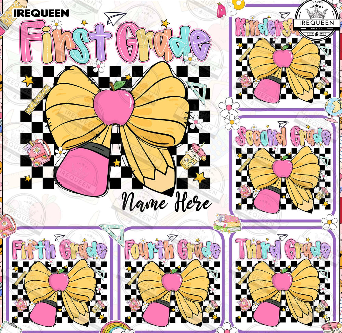 1023 - Pretty Pencil Bow Back to School