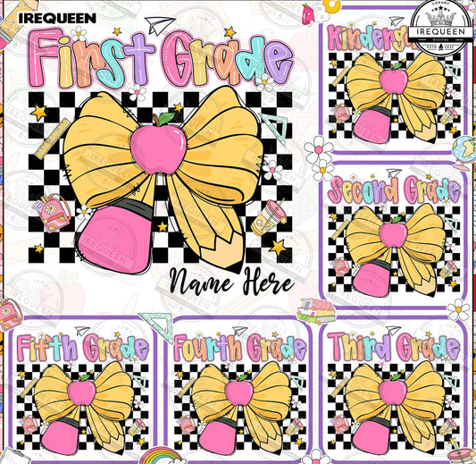 1023 - Pretty Pencil Bow Back to School