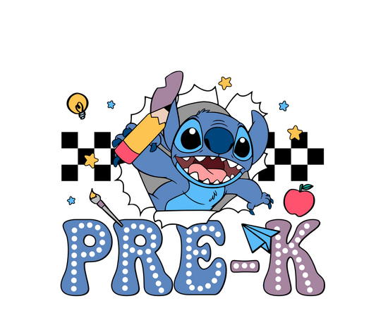 1002-Blue Alien Retro Back to School Shirt